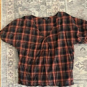Plaid Button-Up Top by Rue21 - Red and Black